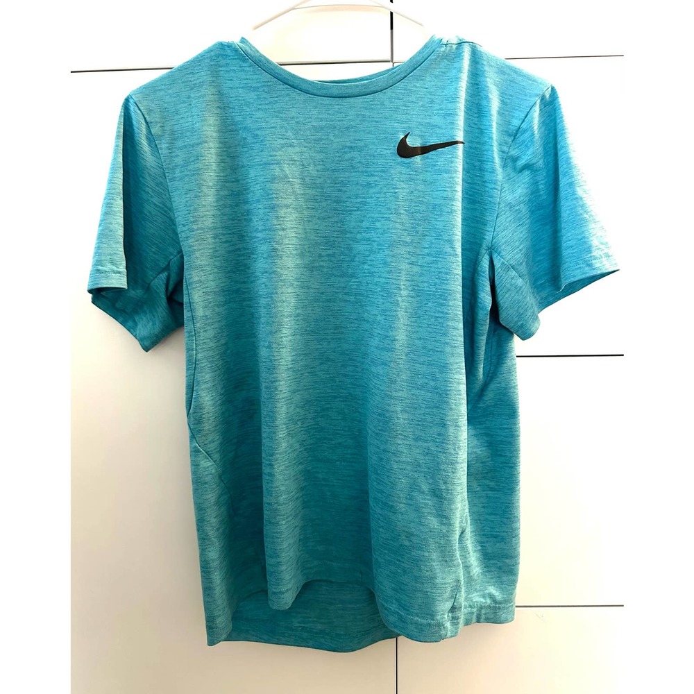 Nike Heather Blue Dri-Fit Short Sleeve Athletic Shirt